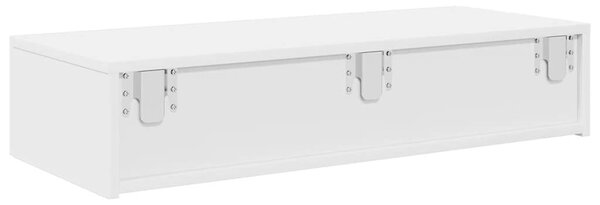 Falipolc fiókokkal fehér 80x33x17 cm műszaki fa