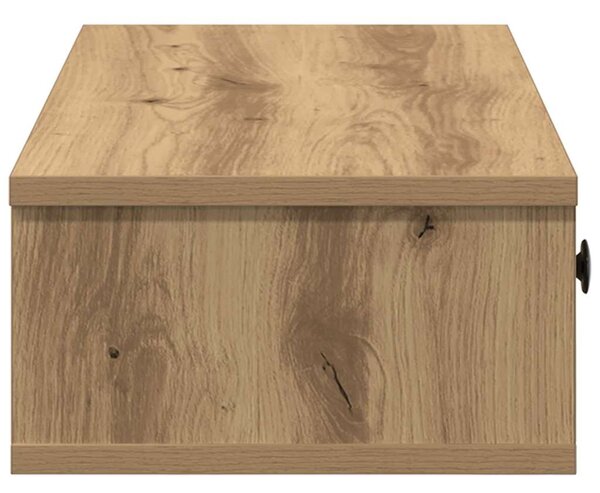 Falipolc fiókokkal artisian tölgy 60x28x15 cm műszaki fa