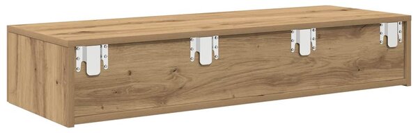 Falipolc fiókokkal artisian tölgy 100x36x19 cm műszaki fa