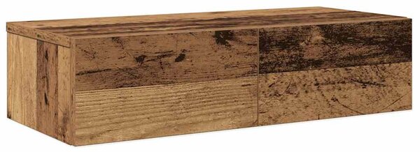 Falipolc fiókokkal régi fa 60x26,5x15 cm műszaki fa