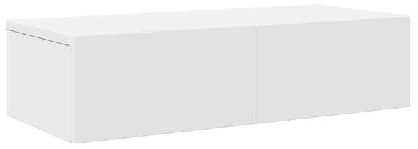 Falipolc fiókokkal fehér 60x26,5x15 cm műszaki fa