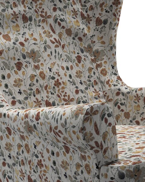 Strandmon fotelhuzat termék színe narancssárga szövet fonott, mintás