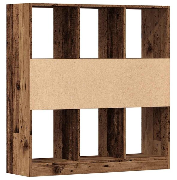 Antik fa színű szerelt fa könyvszekrény 97,5 x 29,5 x 100 cm