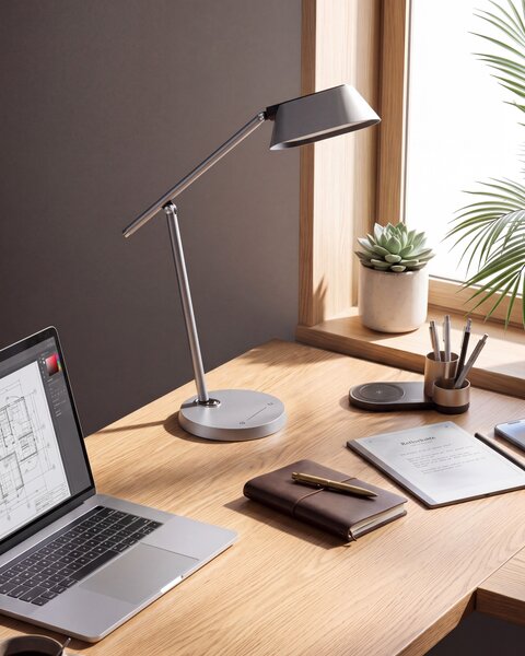 LED asztali lámpa LEONIS Dimmer funkcióval Szürke
