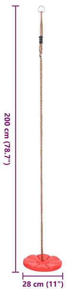 Piros tányérhinta 200 cm