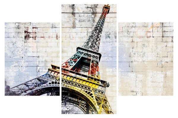 Kép - Az Eiffel-torony digitális művészete (90x60 cm)