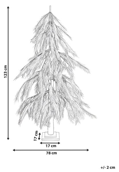 Kültéri dekoráció LED BIFROST 123 cm Karácsonyfa Bézs