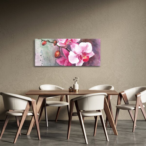 Kép - Orchideák, akvarell (120x50 cm)