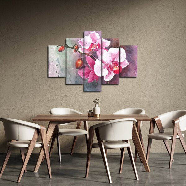 Kép - Orchideák, akvarell (150x105 cm)