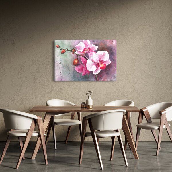 Kép - Orchideák, akvarell (90x60 cm)