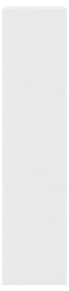 Magasfényű fehér szerelt fa cipőszekrény 63x24x103 cm