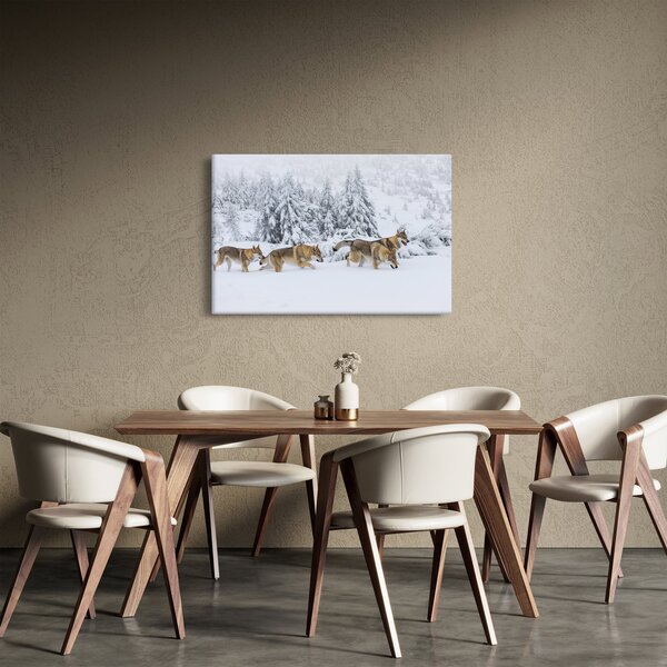 Kép - Farkasok a hegyekben (90x60 cm)
