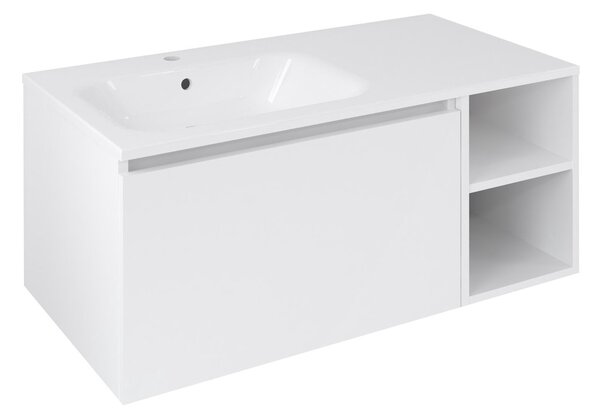 Sapho Sapho, LOREA szekrény 100x46x51.5cm (70+30 db), bal oldali, matt fehér, LE070-3131-L-11