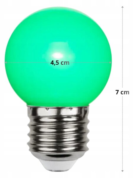 Színes 5db-os izzókészlet kültéri fényfüzérekhez LED E27 G45 1W (SV0001)