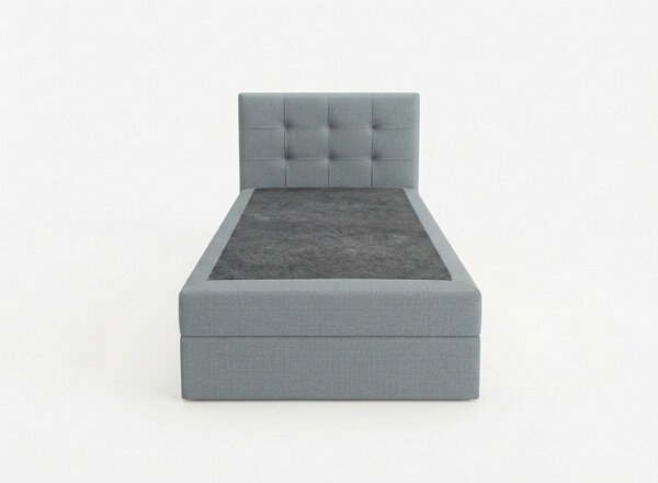 Kárpitozott boxspring ágy DIRELIS TRINITY 90x200 cm szürke Matrac: Bonell rugós matrac