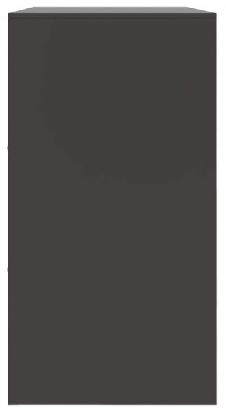 Fekete acél tálalószekrény 99 x 39 x 73 cm