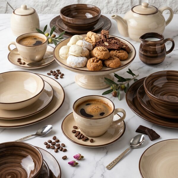 Banquet 6 db sekély tányér szett Palas 27 cm, krém