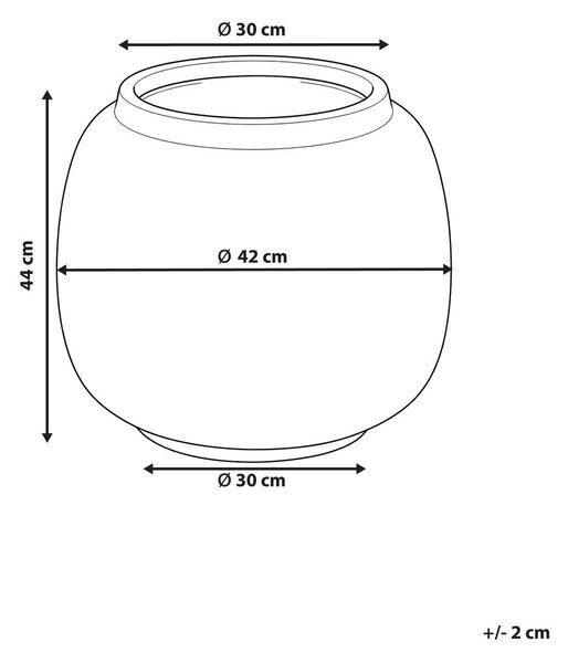 Virágcserép ITAMOS 42 cm Bézs