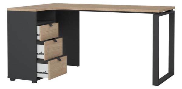 Íróasztal tölgyfa dekoros asztallappal 100x150 cm Sign – Tvilum