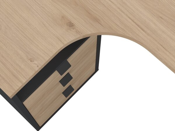 Íróasztal tölgyfa dekoros asztallappal 100x150 cm Sign – Tvilum