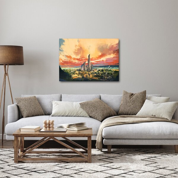 Kép - Festett város (70x50 cm)