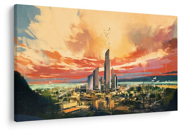 Kép - Festett város (90x60 cm)