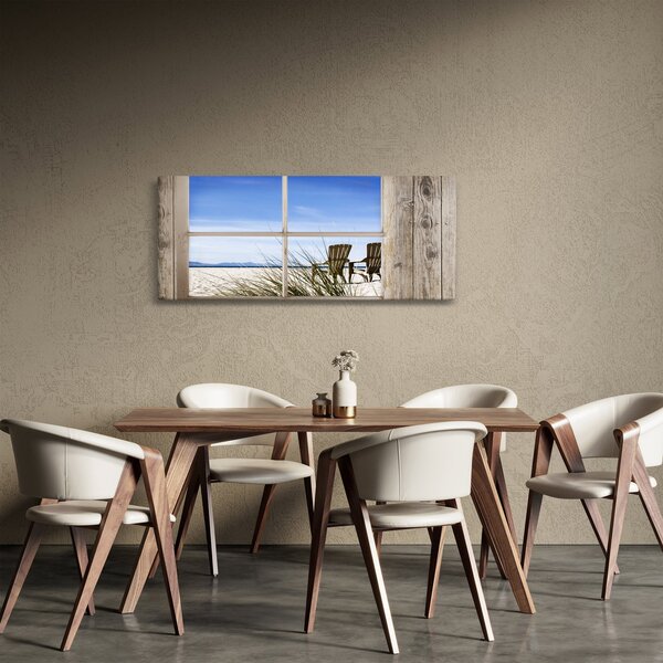 Kép - A strandra néző ablak (120x50 cm)