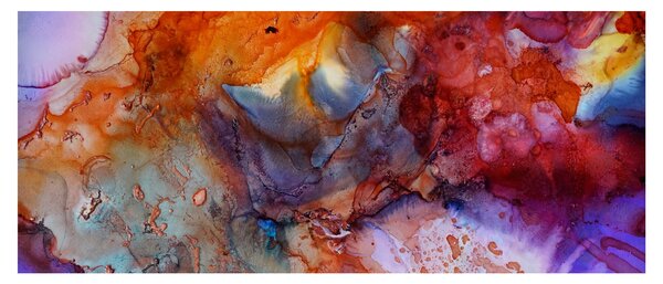 Kép - Absztrakt tinta művészet (120x50 cm)