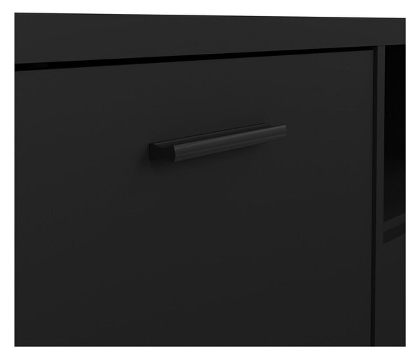 Fekete TV-állvány 147x38 cm Media – Tvilum