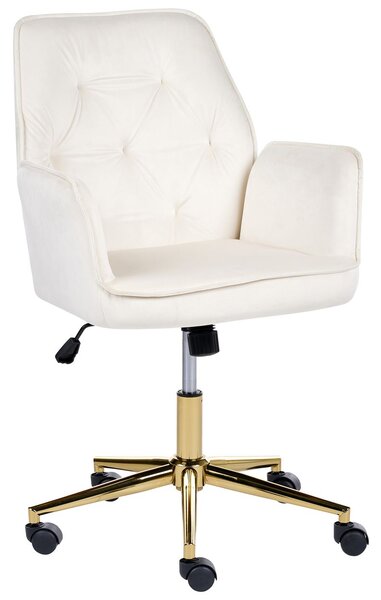 Forgószék CELARA Bársony Fehér