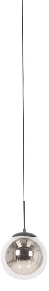 Art Deco függőlámpa fekete füstüveggel 1 fázisú sínadapterrel - Slimline Flore