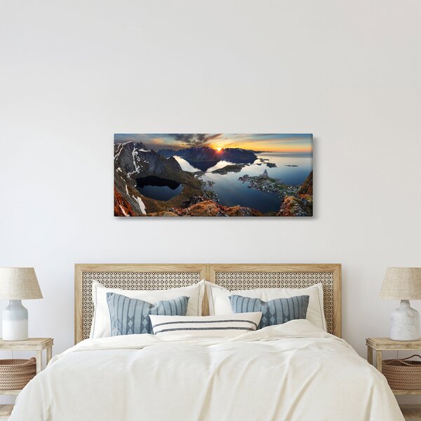 Kép - Hegyi táj, Norvégia (120x50 cm)