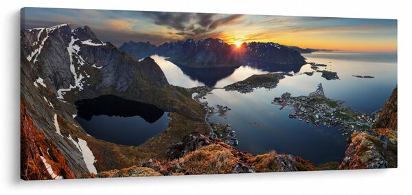 Kép - Hegyi táj, Norvégia (120x50 cm)