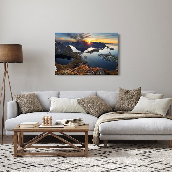 Kép - Hegyi táj, Norvégia (90x60 cm)