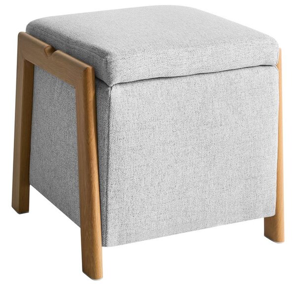 Tárolós puff EDLAND 45 cm Világosszürke