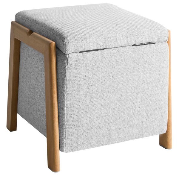 Tárolós puff EDLAND 45 cm Világosszürke
