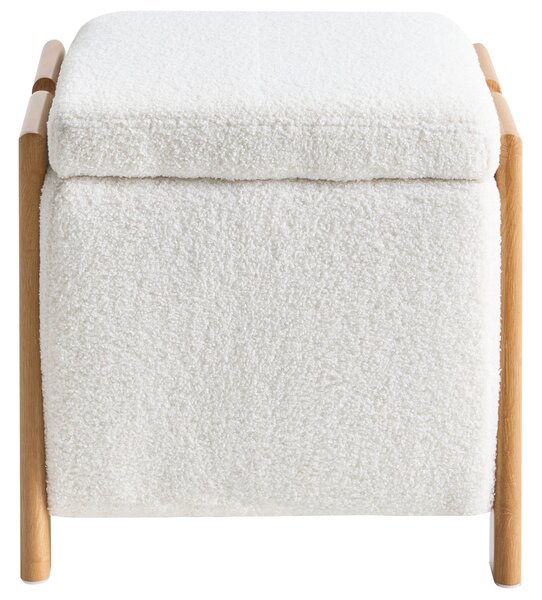 Tárolós puff EDLAND Buklé 45 cm 43 cm Fehér