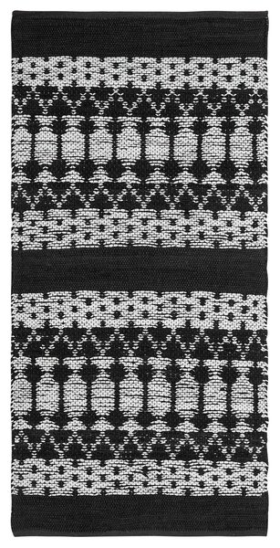 Szőnyeg SOKUN Fekete 80 x 150 cm Bőr