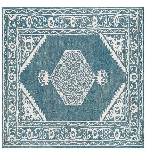 Szőnyeg GEVAS Kék 200 x 200 cm Gyapjú