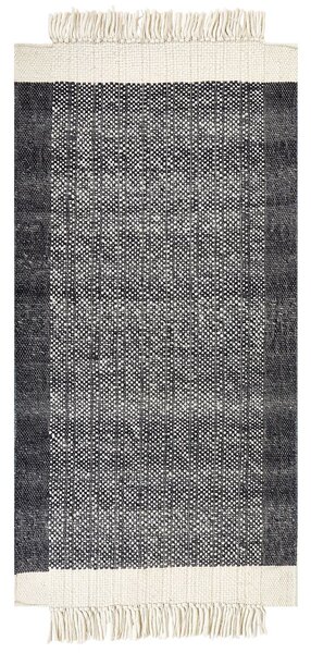 Szőnyeg ATLANTI Fekete 80 x 150 cm Gyapjú