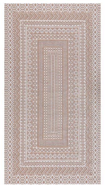 Szőnyeg BAGLAR Fehér 80 x 150 cm Juta zsákvászon