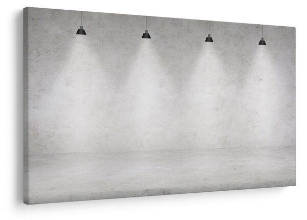 Kép - Betonfal fényekkel (90x60 cm)