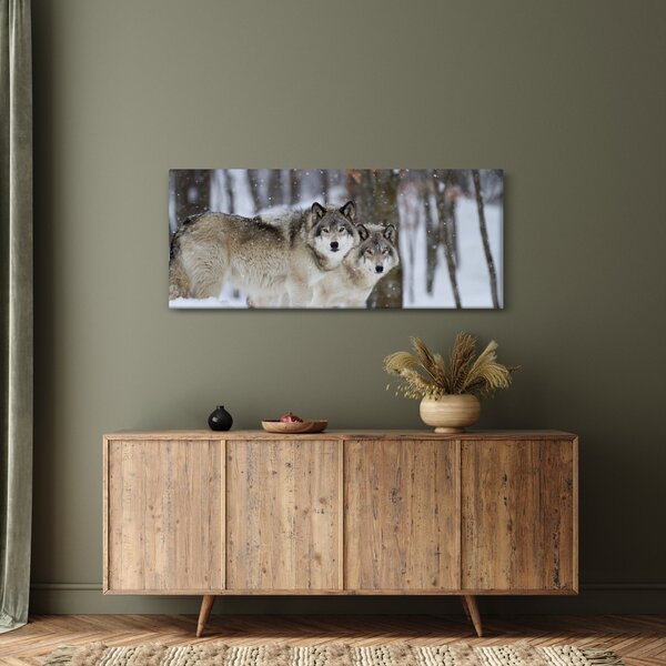 Kép - Farkasok télen (120x50 cm)