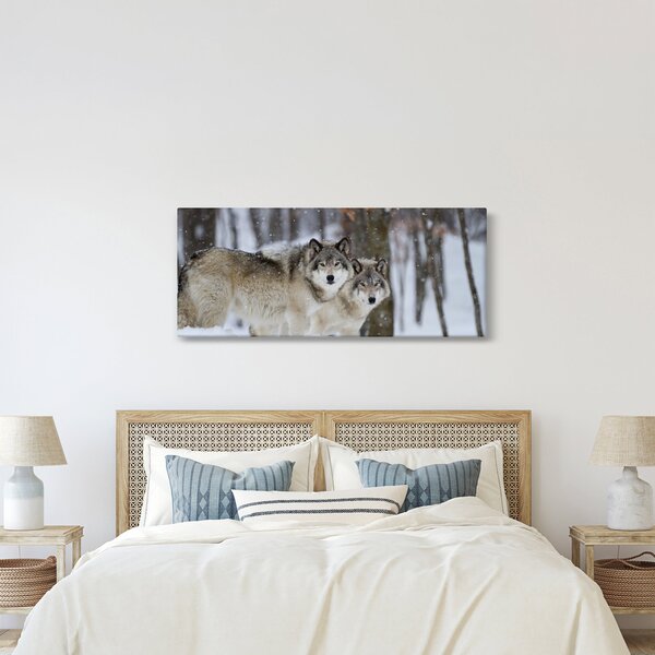 Kép - Farkasok télen (120x50 cm)