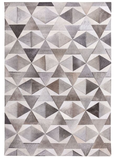 Szőnyeg ALAKA Szürke 160 x 230 cm Bőr