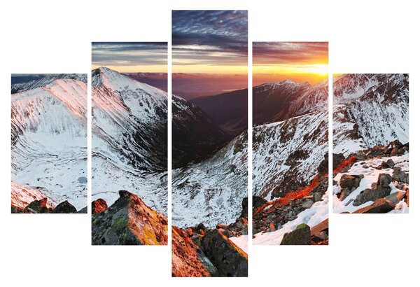 Kép - Téli hegyi panoráma (150x105 cm)