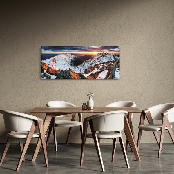 Kép - Téli hegyi panoráma (120x50 cm)