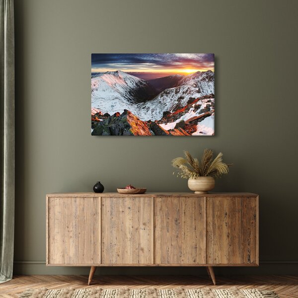 Kép - Téli hegyi panoráma (90x60 cm)