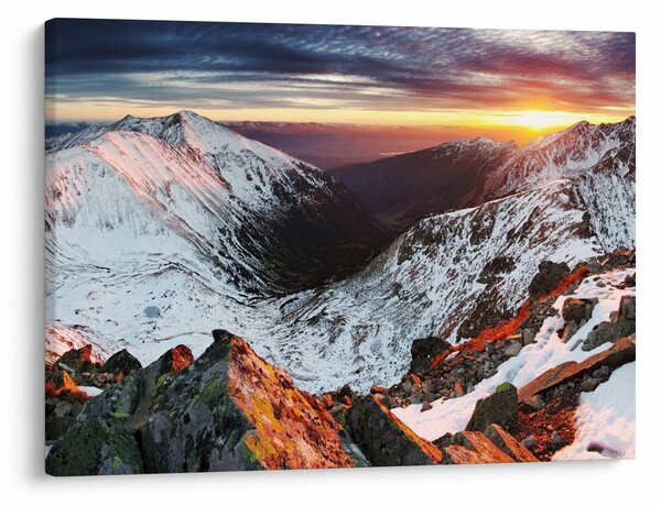 Kép - Téli hegyi panoráma (70x50 cm)