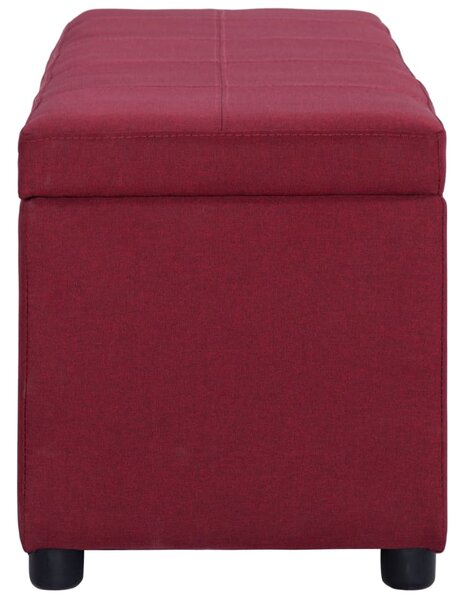 Bordó poliészter pad tárolórekesszel 116 cm